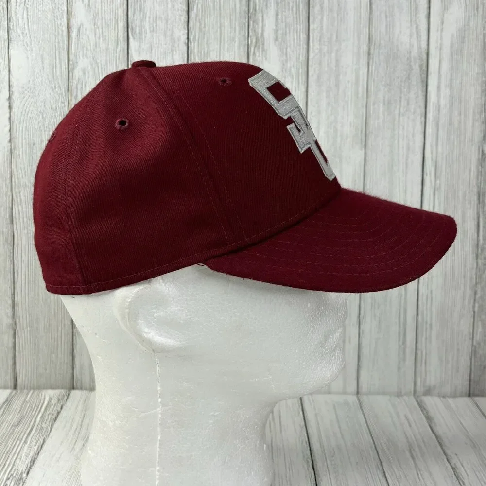 Southern Utah SU Baseball Hat Vintage 90s Red Wool fitted‎ DeLong 7 made in USA